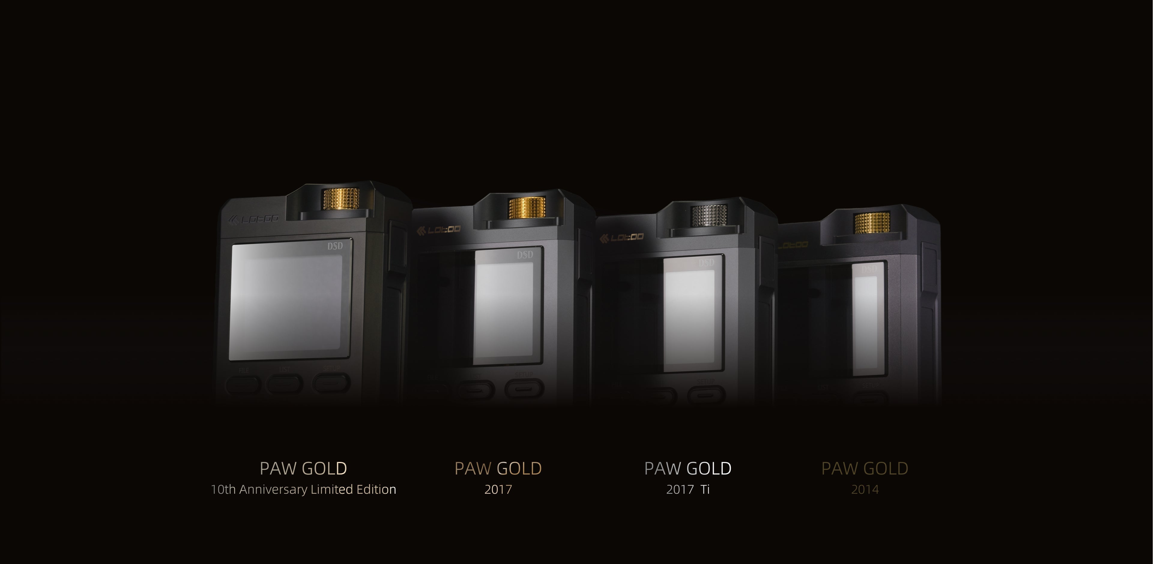 Lotoo PAW Gold 十週年限量紀念版便攜音樂播放器！1月8日閃亮登場