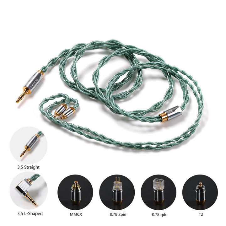 ddHiFi - BC125A (Air Ocean) 3.5mm OCC Copper Earphone Upgrade Cable with Shielding Layer