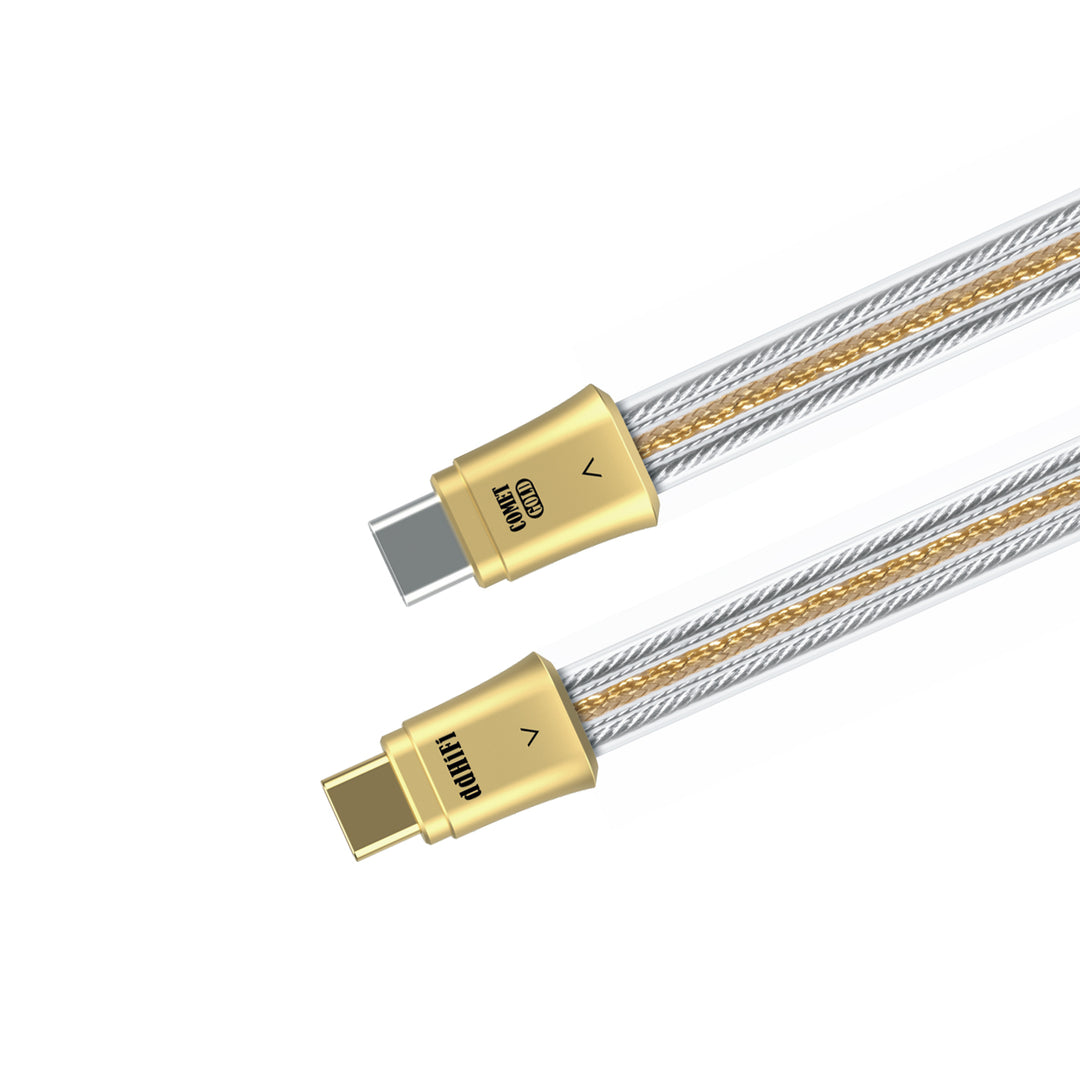 ddHiFi TC19CC Comet Gold 旗艦純銀 USB-C 數碼訊號線