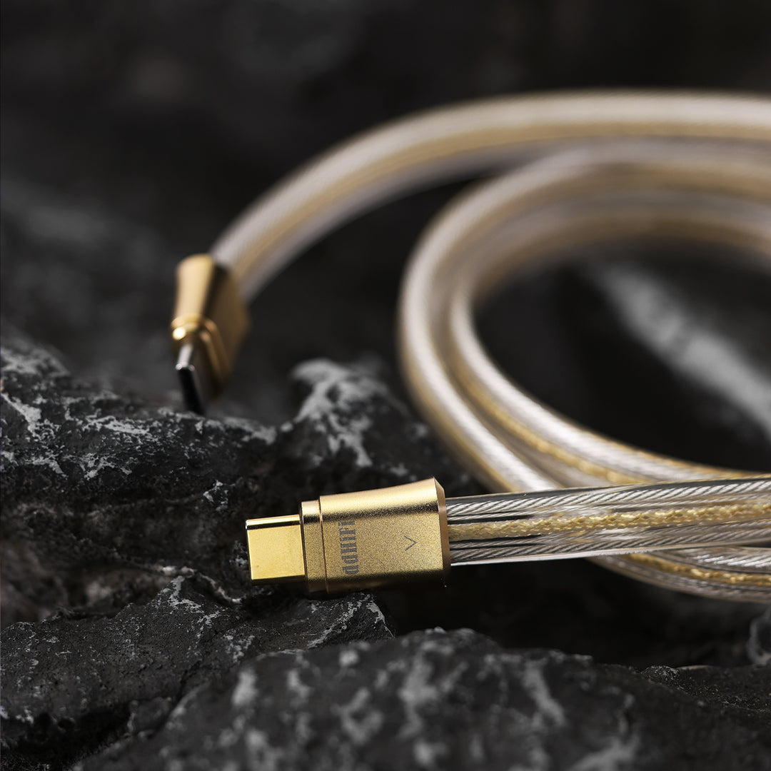 ddHiFi TC19CC Comet Gold 旗艦純銀 USB-C 數碼訊號線