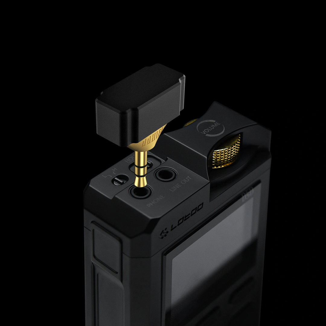 DJ44Gold 4.4母轉3.5插頭(黑金版)